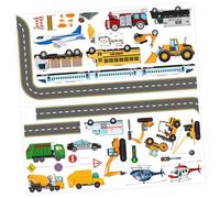 Toyvian Pegatinas Educativas de Pared para Habitaciones Infantiles Diseño de Excavadora y Semáforo Adhesivos de PVC Removibles 30X60 CM 2 Piezas Decoración Infantil para Paredes Lisas