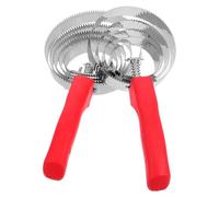 Toyvian Peine de Curry de Acero Inoxidable Cuidado de Caballos y Ovejas, 2 Piezas Mango Ergonómico y Anillos de Metal para Eliminar Pelo y Barro