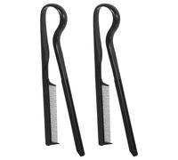 Toyvian Peines Cabello Forma de V Moldeadores Alisadores Negros Set 2 Piezas para Peinar y Retocar el Cabello Herramienta Práctica para Estilismo y Control