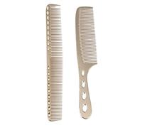 Toyvian Peines de Acero Inoxidable 2 Piezas para Peluquería, Accesorios de Peluquería Duraderos y Amigables Piel para Peinar y Aplicar Laca Cabello