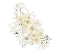 Toyvian Peineta de Flores para Novia Perlas de Resina, Blanco, Cómoda y Fácil de Llevar, para Vestido Formal y Bailes, Tocado Elegante para Mujeres Varios estilos