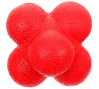 Toyvian Pelota de Reacción Hexagonal Pelota de Reacción Pequeña TPR Roja Mejora la Coordinación Mano-Ojo para Atletas Béisbol y Fútbol