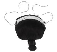 Toyvian Peluca China Antigua para Hombre Estilo Hanfu Moño Recogido, Peluca Sintética Negra para Cosplay y Disfraz Tradicional, Accesorio para Eventos Temáticos y Halloween