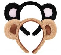 Toyvian Peluche Orejas de Oso Tridimensionales 2 Diademas Elásticas y Disfraces Creativos y Originales para Fiestas de Halloween