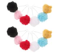 Toyvian Pendientes Colgantes de Cadena Larga Pompones de Felpa 12 Piezas para Mujer Joyas de Invierno y Fiesta