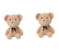 Toyvian Pendientes de Oso de Peluche Ligeros y Resistentes para Mujer Tachuelas Adorables de Felpa en Color Caqui Perfectos para Citas y Ceremonias