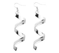 Toyvian Pendientes Escarchados Colgantes Forma de Espiral para Mujer Pendientes Geométricos de Moda para Eventos Especiales y Uso Diario