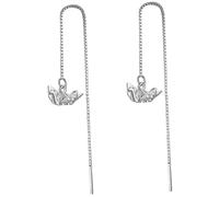 Toyvian Pendientes Largos de Cadena con Colgante de Grullas de Papel Joyería de Mujer Elegante y Versátil para Regalo y Boda Diseño Artístico y Delicado