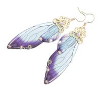 Toyvian Pendientes Largos De De Alas De De Plata Mujer Joyería De Moda Colgante De Gota Para Orejas Para Ocasiones Especiales