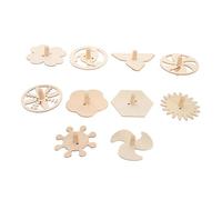 Toyvian Peonzas De Madera Sin Pintar para Niños, Set De 10 Piezas, Tamaño Pequeño, Juguete DIY De Pintura Artístico, Manualidades Infantiles para Desarrollo Motriz y Fiesta Infantil