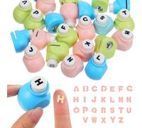 Toyvian Perforadora de Papel Manual para Manualidades Letras del Alfabeto Juego Completo de 26 Letras Herramienta Resistente para Scrapbooking Tarjetas y Proyectos Creativos