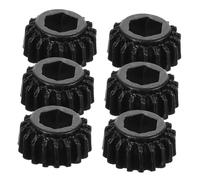 Toyvian Perillas de Afinación para Guitarra Eléctrica, Conjunto de 6 Piezas Negras Engranaje 1:18, Botón de Clavija Apertura Hexagonal, Repuesto para Cabezal de Cuerda, Accesorio