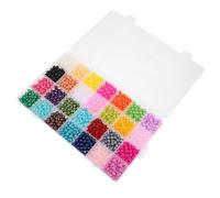 Toyvian Perlas de Imitación de 6 MM Cuentas Espaciadoras de Plástico en 28 Colores Surtidos 1960 Piezas para Manualidades Pulseras y Collares DIY Cuentas Ligeras con Agujero para