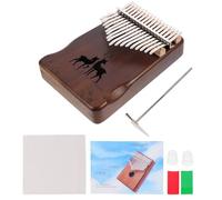Toyvian Piano de Pulgar Kalimba de 17 Teclas en Madera Maciza, Ligero y Bien Pulido con Accesorios Completos para Principiantes y Expertos en Sonido