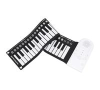 Toyvian Piano Electrónico Enrollable De Silicona De 49 Teclas Plegable Portátil Blanco, Teclado De Piano Enrollable Altavoz Incorporado Para Iniciación Musical y Práctica Cualquier Lugar