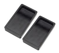 Toyvian Piedras de Tinta para Caligrafía 2piezas Portátiles de Plástico Negro Diseño Doble Cara, Fáciles de Entintar y Prácticas para Estudiantes y Aficionados