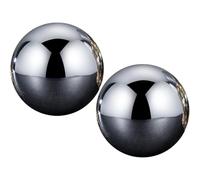 Toyvian Piedras de whisky de acero inoxidable 304, bolas de hielo reutilizables resistentes al desgaste, enfriadores metálicos para vino y bebidas, set de 2 unidades de 38 mm, sin óxido ni corrosión