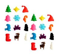 Toyvian Piezas Etiquetas de Copa de Vino de Navidad Marcador de Vidrio de Vino de Silicona Identificador de Vino sin Copa