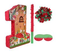 Toyvian Piñata de Hongo para Fiesta de Cumpleaños Infantil Papel Resistente, Decoración Versátil y Adorable para Celebración del Primer Año