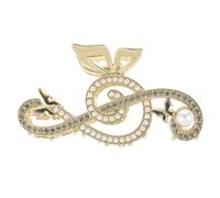 Toyvian Pinza de Garra Cabello en Aleación de Zinc Diseño de Nota Musical y Mariposa, Elegante y Dorada, Adecuado para Cabello Grueso y Uso Diario