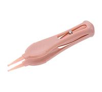 Toyvian Pinza De Limpieza Para Rosa Con Luz Led Extractor Seguro Para Nariz Oídos Ombligo y Ojos Acero Inoxidable Ligero Para Remover Mucosidad De Lactantes