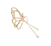 Toyvian Pinza Pelo para Mujer, Pinza Pelo Borlas de Perlas, Aleación Dorada, Ligera, Superficie Lisa, para Organizar el Cabello, Accesorio Cabello Fashion para Mujer