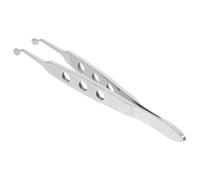 Toyvian Pinzas de Masaje de Acero para Desobstruir Glándulas de Meibomio Pinzas de Precisión Punta Redonda para Párpados y Cejas Herramienta Portátil para Cuidado Ocular Hogar y Clínica