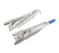 Toyvian Pinzas para Corbata Plateadas 2 Unidades Broches de Cobre para Corbata Informal de Moda para Traje Accesorios Masculinos para Oficina y Eventos Formales