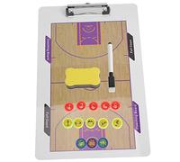 Toyvian Pizarra de Baloncesto de Borrado Seco de Doble Cara para Entrenadores Tablero de Magnético y Resistente para Análisis de Partidos y Comunicación Efectiva con Color