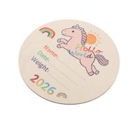 Toyvian Placa Conmemorativa de Madera para Niña Recién Nacido Diseño Duradero para Decoración Habitación Infantil
