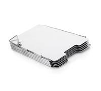 Toyvian Placa de Parabrisas de aleación de Aluminio Picnic Utensilios de Cocina para Acampar Interrogatorio Parabrisas de Estufa de Casete Pantalla de Viento Estufa Plegable Plata