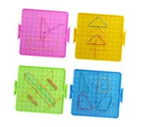 Toyvian Placa de Uñas 4piezas para Tablero de Matemáticas Instrumento de Enseñanza Diseño de 16Cm Juguete Educativo para Escuela y Hogar