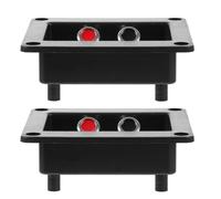 Toyvian Placas de Terminales para Altavoz y Subwoofer, Conectores Rápidos de Abs y Aleación, Fáciles de Instalar para Sistemas de Sonido DIY y Cine en Casa, 2 Piezas