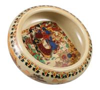 Toyvian Platillo de Cerámica Vintage para Limpieza de Pinceles de Tinta, Accesorio Multifuncional para Caligrafía Japonesa, Bandeja de Tinta Portátil y Ligera para Artistas y Estudiantes