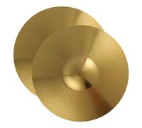 Toyvian Platillos Crash Ligeros Rebabas de Latón Dorado para Batería Juego de 2 Ideales para Práctica y Música Jazz