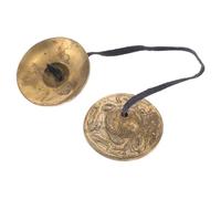 Toyvian Platillos De Dedo De Latón Duradero Para Percusión De Marcha, Címbalos Mini Para Danza Del Vientre y Yoga, De Campanas Tingsha De Nepal, Instrumento Musical Ritual y Festivo