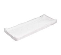 Toyvian Plato de Vidrio Transparente Grande, Bandeja Alargada Antideslizante para Sushi y Vajilla Japonesa, Placa Rectangular para Servir Alimentos y Bandejas para Comida en Hogar