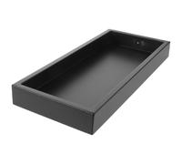 Toyvian Plato Rectangular para Macetas de Hierro Negro, 15x6,7x1,6 Pulgadas | Bandeja de Riego para Suculentas, Superficie Lisa, Base Firme, Evita Derrames, para Alféizar y Escritorio