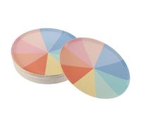 Toyvian Platos de Papel Arcoíris de 7 Pulgadas 50 Piezas Platos Multifuncionales para Fiestas y Picnic Diseño Colorido para Cumpleaños y Reuniones Familiares