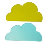 Toyvian Portavasos 2 Piezas Alfombra De Comida Para Bebés Mantel De Comida Para Perros Posavasos Silicona Manteles Individuales En Forma De Nube Niño Pequeño Estante Para Ollas Lavable