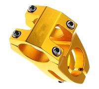 Toyvian Potencia de Manillar Fija Ajustable de Aluminio 6061 para Bicicleta | Cnc Mecanizado, Montaje Sencillo, para Proyectos Diy, Estilo Downhill, Color Dorado, Uso en Fixie y Carretera