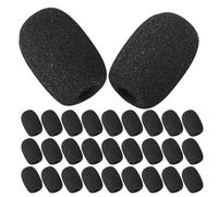 Toyvian Protector de Espuma para Micrófono de Diadema 30X22X8Mm Negro Paravientos Pequeño de Esponja para Micrófono Inalámbrico Pack de 200 Unidades para Uso en Presentaciones y Eventos
