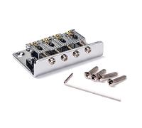 Toyvian Puente de bajo de Guitarra de Metal Ga901 Estilo Vintage Puente de 4 Cuerdas Plata Llave de 4 Tornillos para Jazz Y