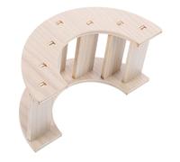 Toyvian Puente De Madera para Hámster Juguete para Chinchilla Puente De Madera Escalera para Pequeños Animales Trepa Parque De Escondite para Hámster