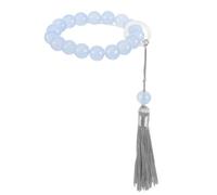 Toyvian Pulsera Rosario Portátil Cuentas de Vidrio para Oración y Decoración de Hilo, Pulsera Borlas para Fieles y Coleccionistas
