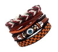 Toyvian Pulsera Trenzada Estilo Bohemio 4 Piezas, Conjunto de Brazaletes de Cadena para Mujer, Joyería de Mano Artesanal, Ajuste, Diseño Casual y Elegante