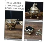 Toyvian Quemador De Incienso De Bronce Antiguo Decoración Vintage Quemadores De Incienso Chino Sostenedor del Quemador Titular De Los Incentivos Titular De La Insencia Cobre Marrón Oscuro