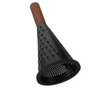 Toyvian Rallador Multifunción de Cocina de Acero Inoxidable de 8 Pulgadas Diseño Cónico, Mango Ergonómico de Madera, Rallador Manual para Queso, Patatas y Verduras, Utensilio Doméstico