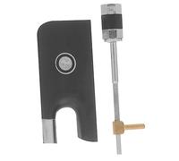 Toyvian Rana de Violín de Monedas de Ébano para Bastón, de Metal Blanco con Tornillo, Herramienta de Reemplazo Compacta para Accesorios de Violín y Violonchelo, Práctica y Duradera para Músicos