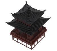 Toyvian Realistic Miniature Pavilion Model Low Maintenance Asian Fish Tank Ornament Compact Bonsai Garden Decoration For Indoor and Outdoor Spaces